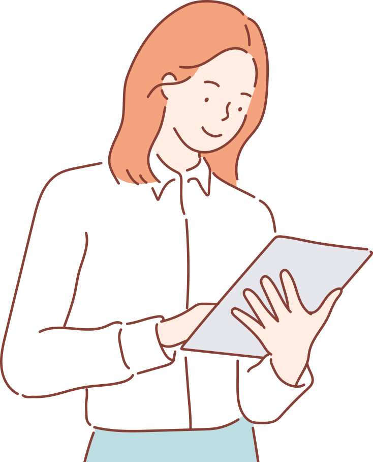 Девушка просматривает полную версию отчета